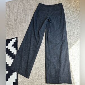 Banana Republic Wide Leg Wool Trouser Pant Gray